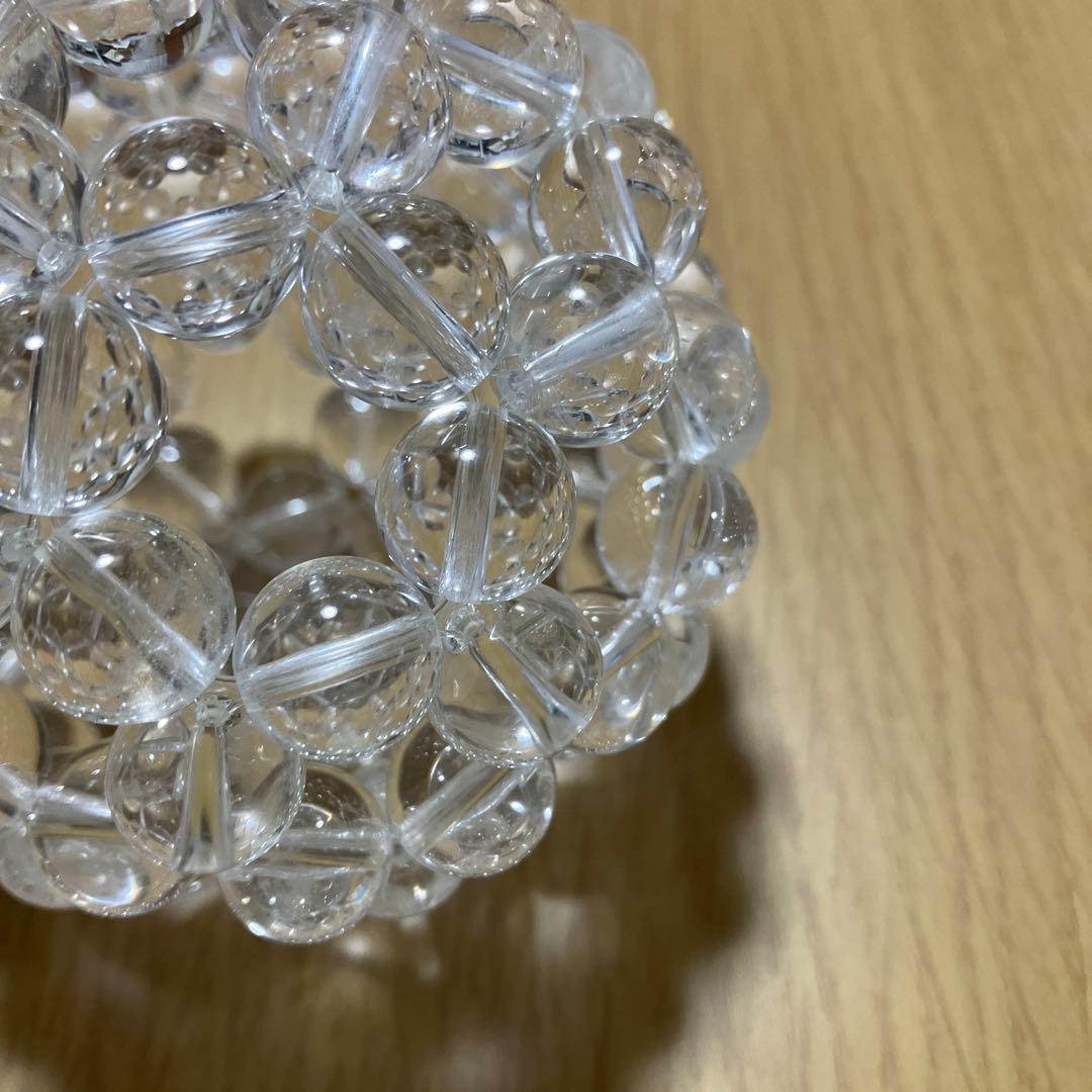 【S-12-3】神聖幾何学 フラーレン 水晶12ミリ玉使用