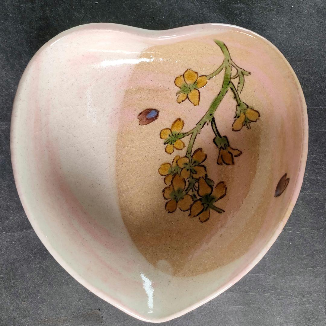 C3-3/九谷焼/在銘/色絵菜の花文銘々皿5客/共箱/向付/小鉢/懐石料理