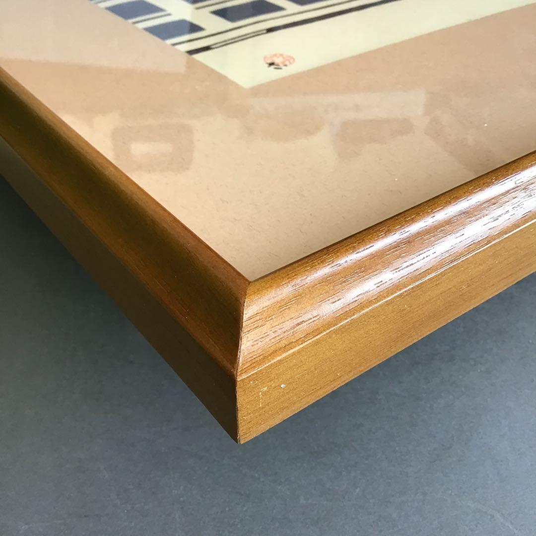 絵画　木版画　「大文字(舞妓)」　宮田三郎作　栞　紙箱　配送用自作箱S515HG