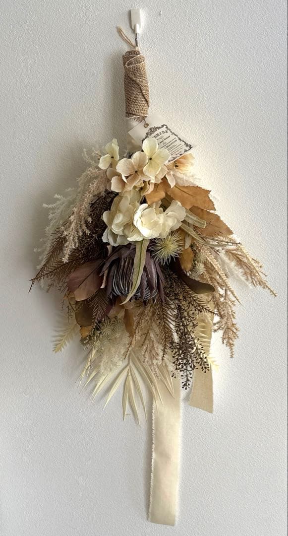 ＊フラワーリース＊　特大　スワッグ　プロテアのナチュラルスワッグ