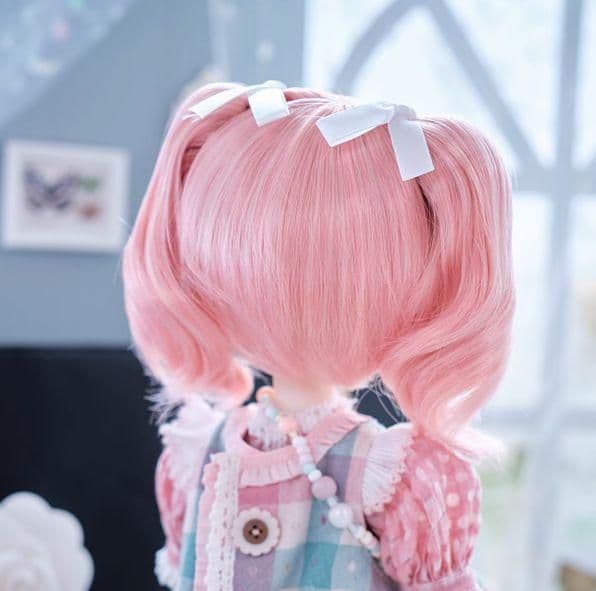 AX622 BJD 1/3 人形 ドール ウィッグ カツラ 耐熱 ハンドメイド