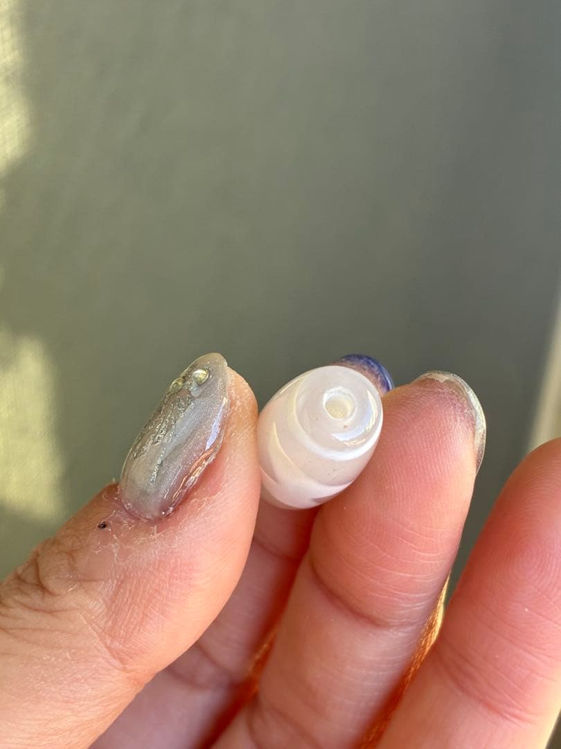 高品質✨艶とクリア感あり　老玉髄　天然白天珠　閃電五眼天珠✨