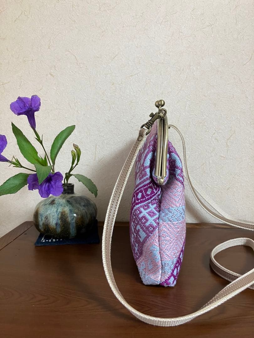 津軽こぎん刺し(がまぐち型ショルダーバッグ)