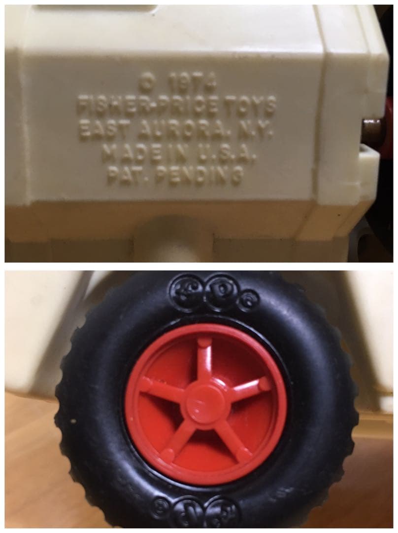 【希少品】Fisher-Price RESCUE 消防車 1974年製おもちゃ