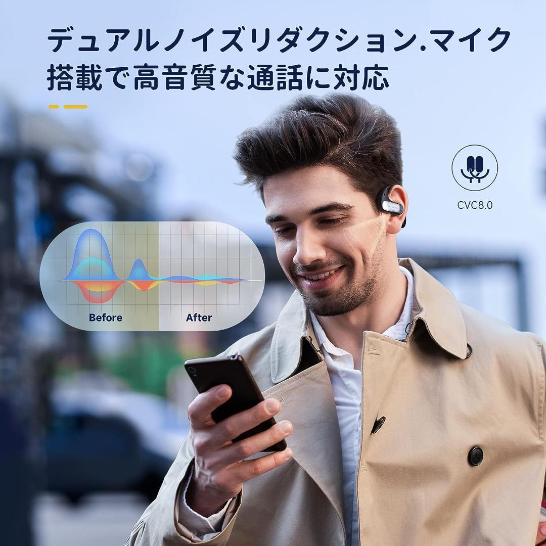 OpenRock Pro Bluetoothイヤホン 耳を塞がない 低音強化