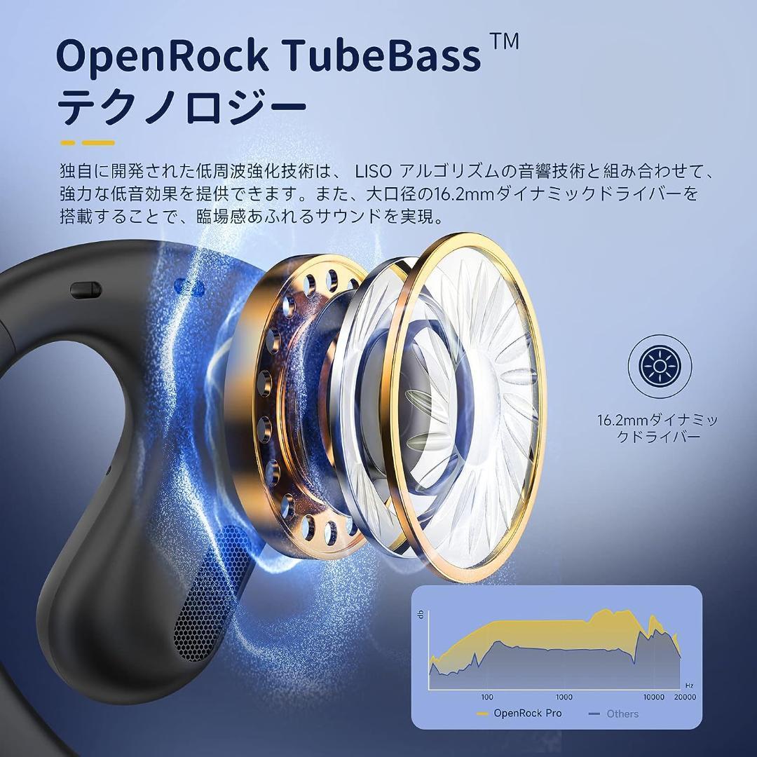 OpenRock Pro Bluetoothイヤホン 耳を塞がない 低音強化