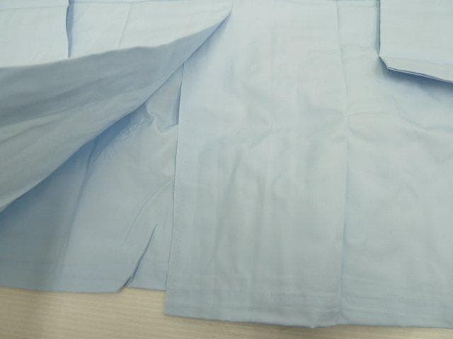 未使用品 国鳩 衛生白衣 LLサイズ 10枚 水色 (2) 長袖 横掛右側ボタン