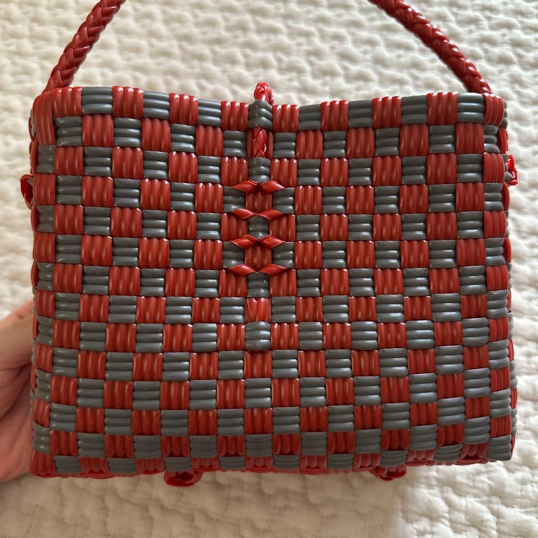 かごバッグ mekearisa hellobag coffee cherry