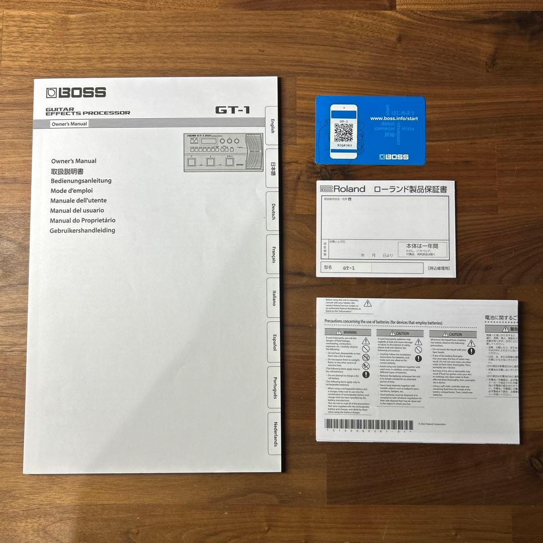 BOSS GT-1 ギターエフェクター 取説 アダプター 教科書付き