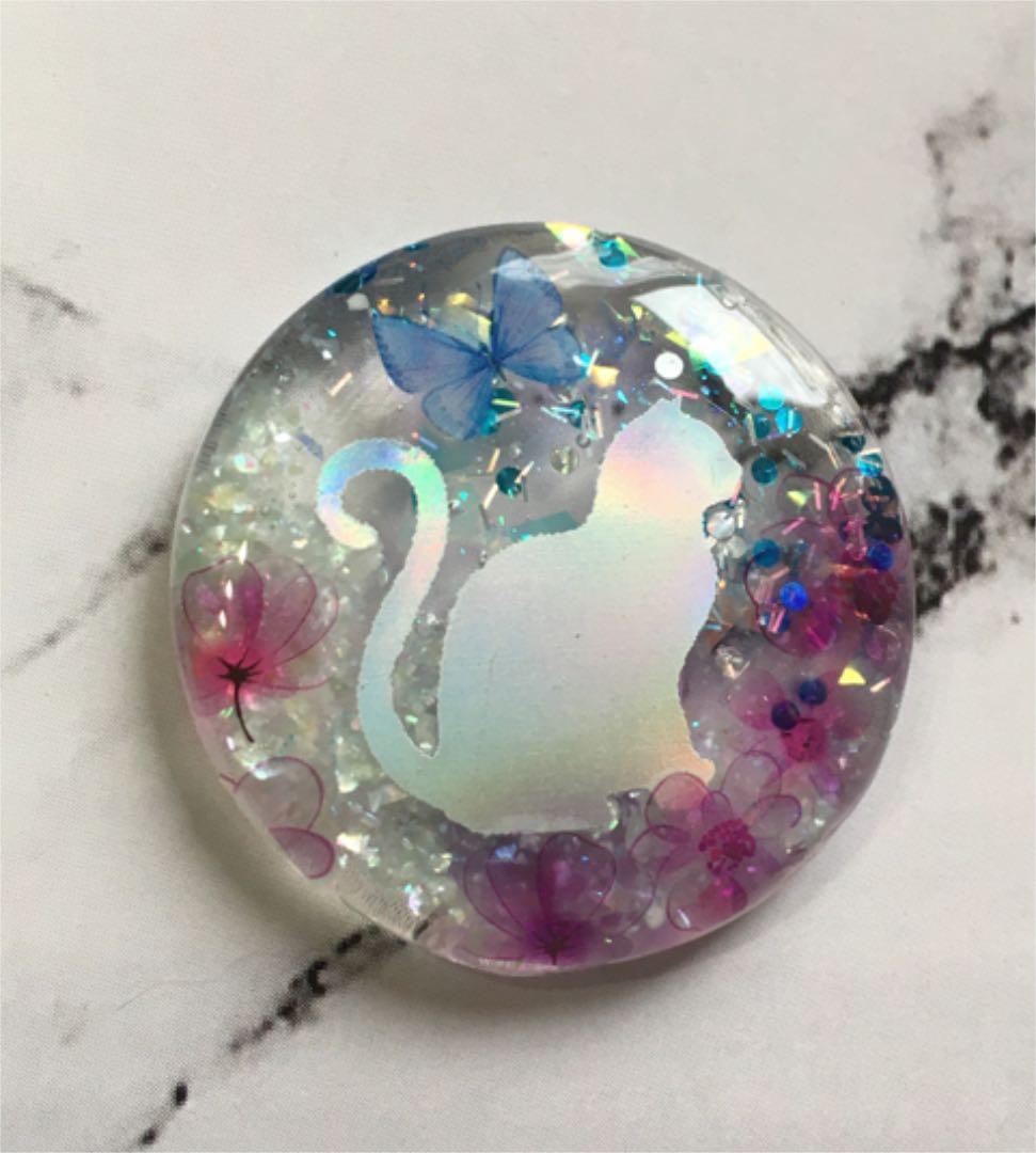 レジンヘアゴム♡きれいめレインボー猫ちゃん・再販不可