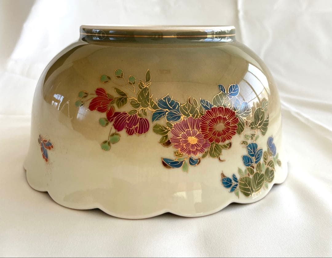 有田焼 林九郎作 古伊万里風 色絵金彩 大鉢 盛鉢 約20cm 和食器 美品