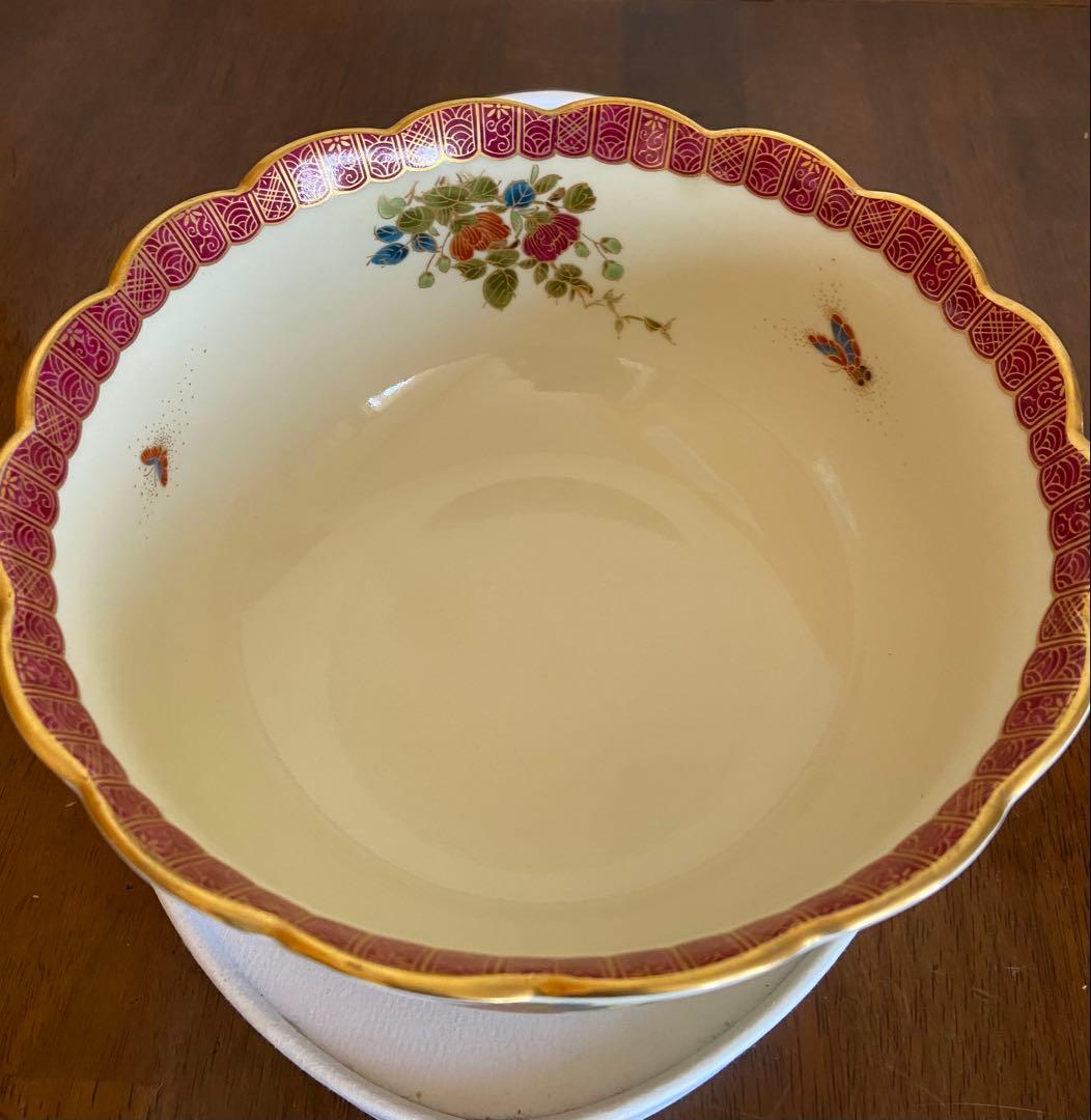 有田焼 林九郎作 古伊万里風 色絵金彩 大鉢 盛鉢 約20cm 和食器 美品