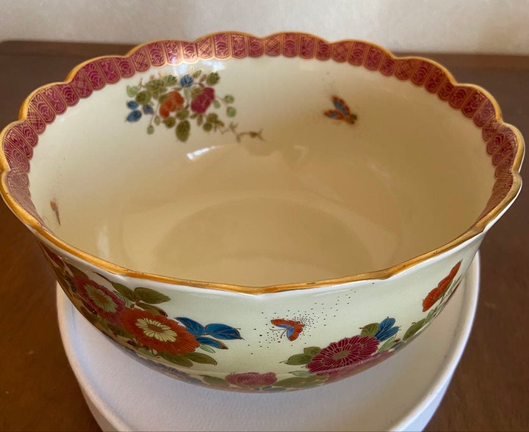 有田焼 林九郎作 古伊万里風 色絵金彩 大鉢 盛鉢 約20cm 和食器 美品