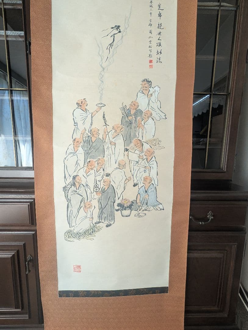 掛け軸 十六羅漢図
