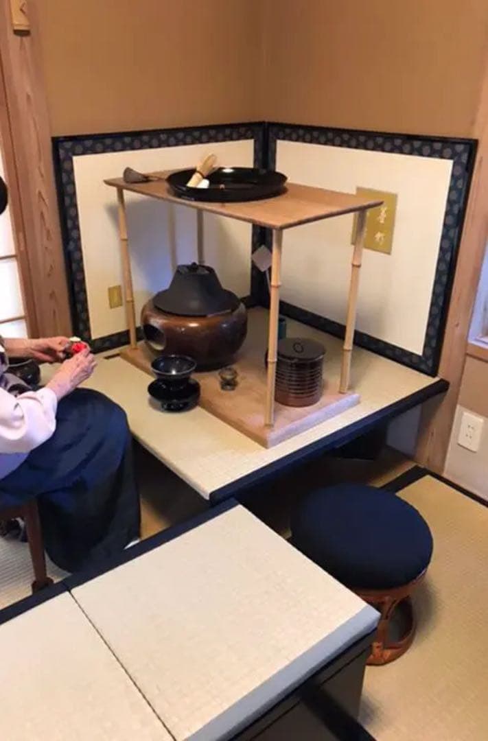 楽々茶棚　(立礼)収納ボックス点前座と炉壇収納ボックスと建水台の三点セット