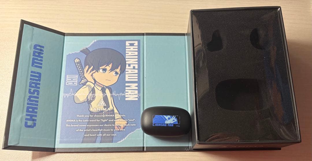 チェンソーマン早川アキ ワイヤレスイヤホン/缶バッジ/箔押しクリアカード纏め売り