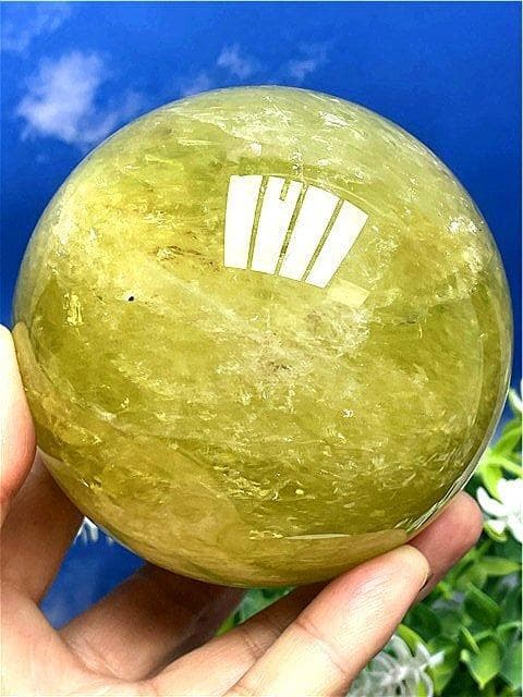 1035g 90mm AAA級金運UP天然シトリン丸玉B89D1/273D06C