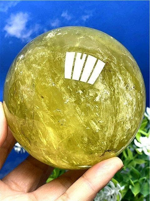 1035g 90mm AAA級金運UP天然シトリン丸玉B89D1/273D06C