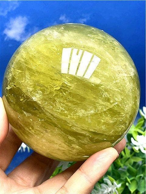 1035g 90mm AAA級金運UP天然シトリン丸玉B89D1/273D06C