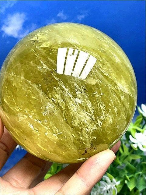 1035g 90mm AAA級金運UP天然シトリン丸玉B89D1/273D06C