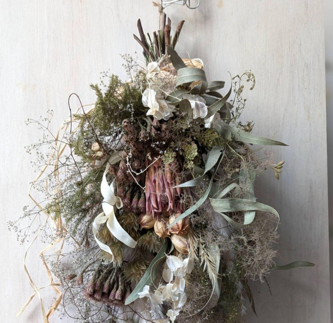 専用＊プロテア&スモークツリー　ドライフラワースワッグ