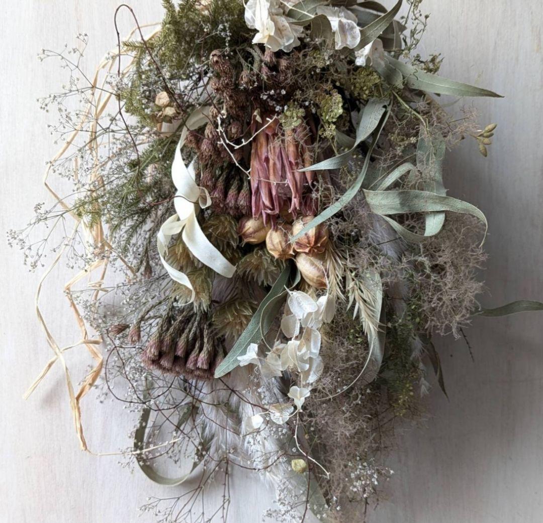 専用＊プロテア&スモークツリー　ドライフラワースワッグ