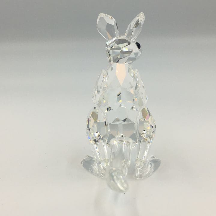 スワロフスキー　フィギュリン　 置物　カンガルーの親子　クリスタル　管mpr