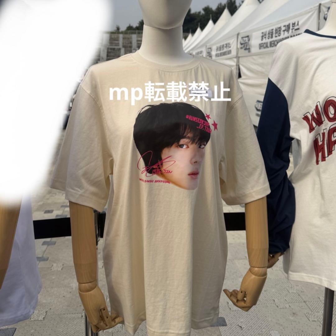 公式 BTS RUNSEOKJIN Tシャツ JIN 顔 M