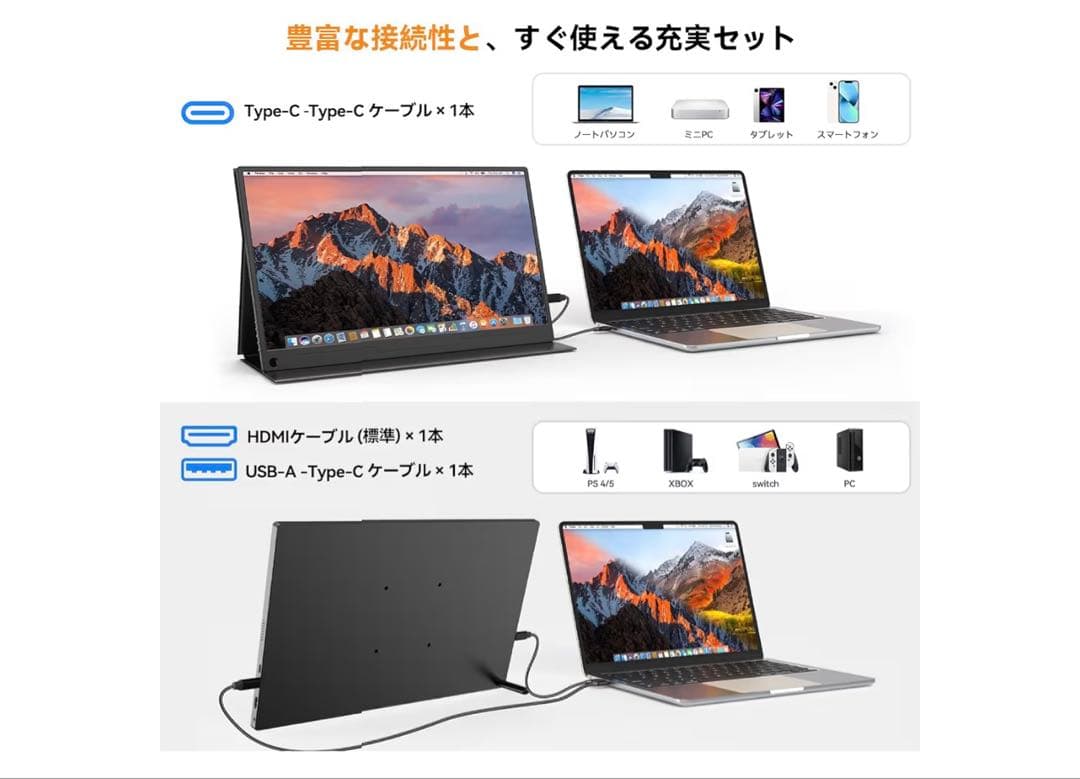 EVICIV モバイルモニター 15.6インチ【卓上スタンド付き】FHD最後