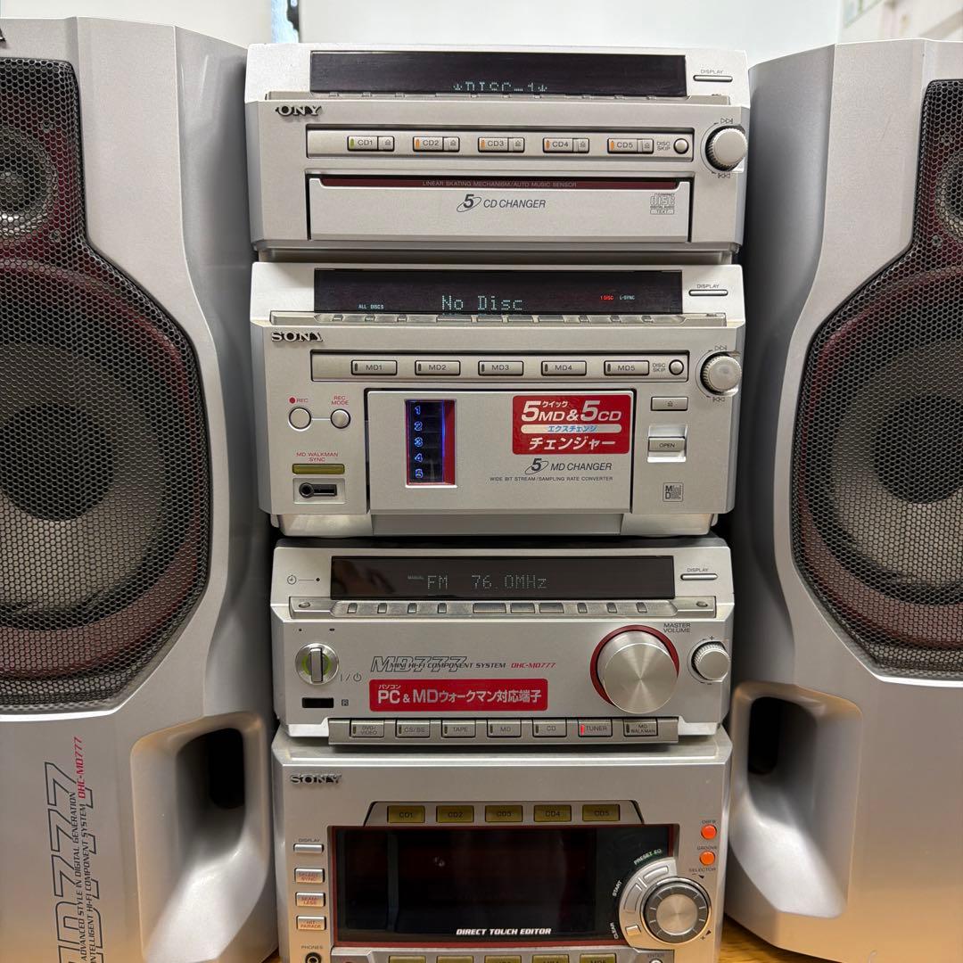 SONY MD777 コンポ SS-MD777スピーカー 、 リモコン付き