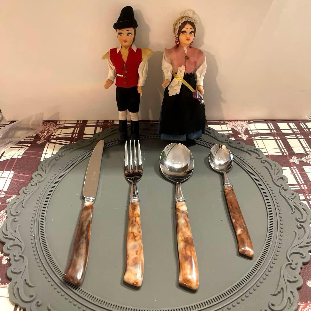 未使用 Martianマーシャンのカトラリー マーブル 24本セット