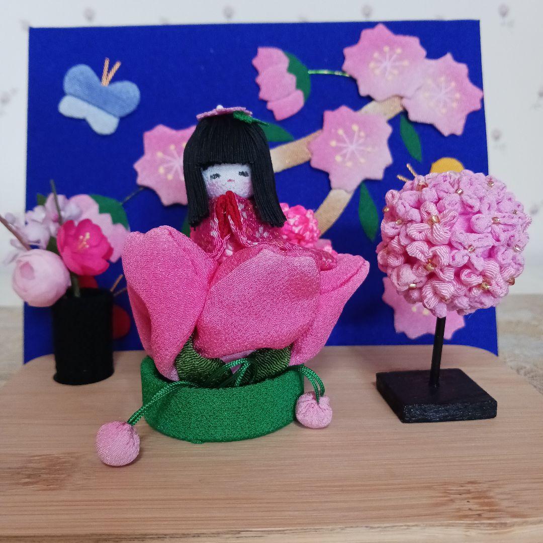 《マチャケ様ご予約》★桜の花の精とお花見三段お重★ちりめん細工