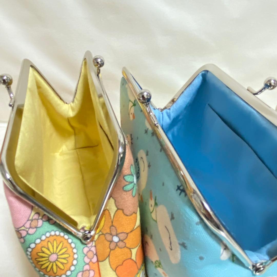 ꕤclara*様 がま口財布　がま口ポーチ　メイクポーチ　ハンドメイド　花柄