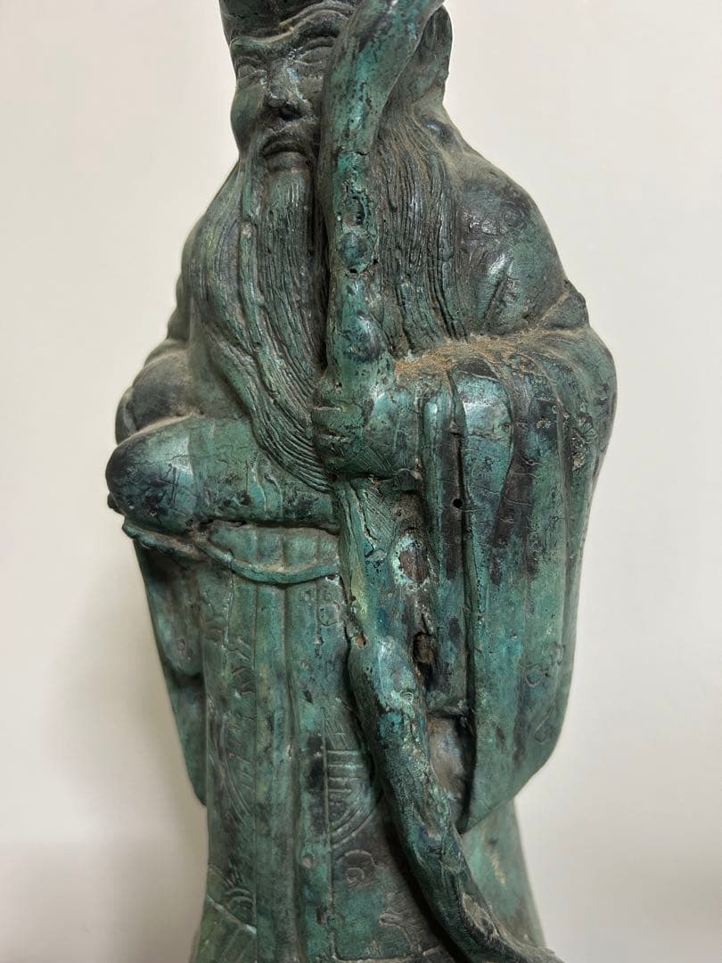 中国美術 時代物 青銅 古銅 中国仏像 唐物 古玩 古美術品 福寿像　仏教美術