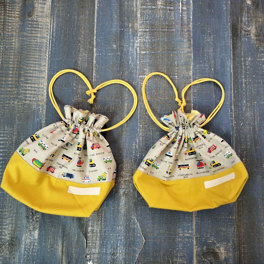 ♬45さち様ハンドメイドおまとめ専用　ピクセルドットはたらく車　カナリアイエロー