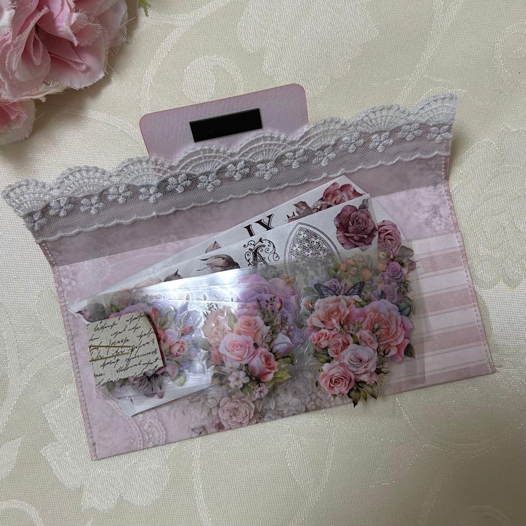 トレペジャーナル&レター風ケース♡ コラージュ素材入り　Romantic