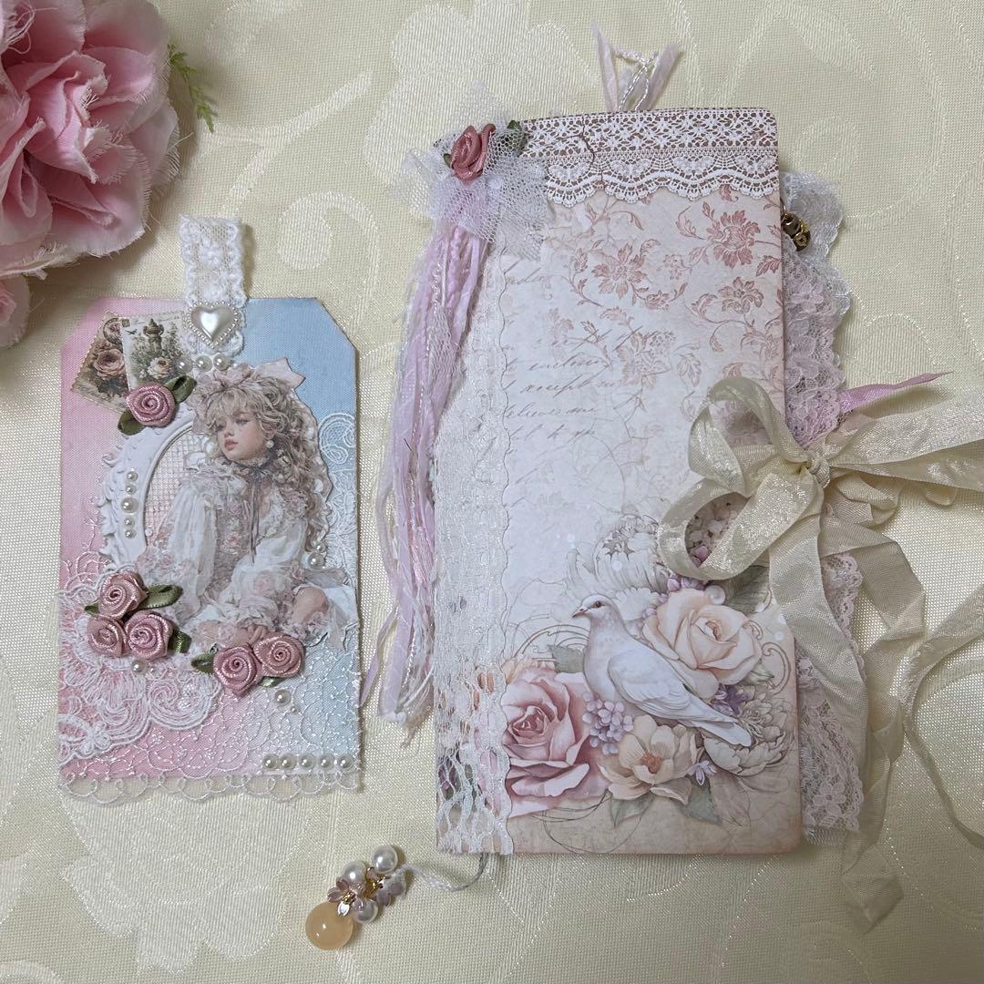 トレペジャーナル&レター風ケース♡ コラージュ素材入り　Romantic