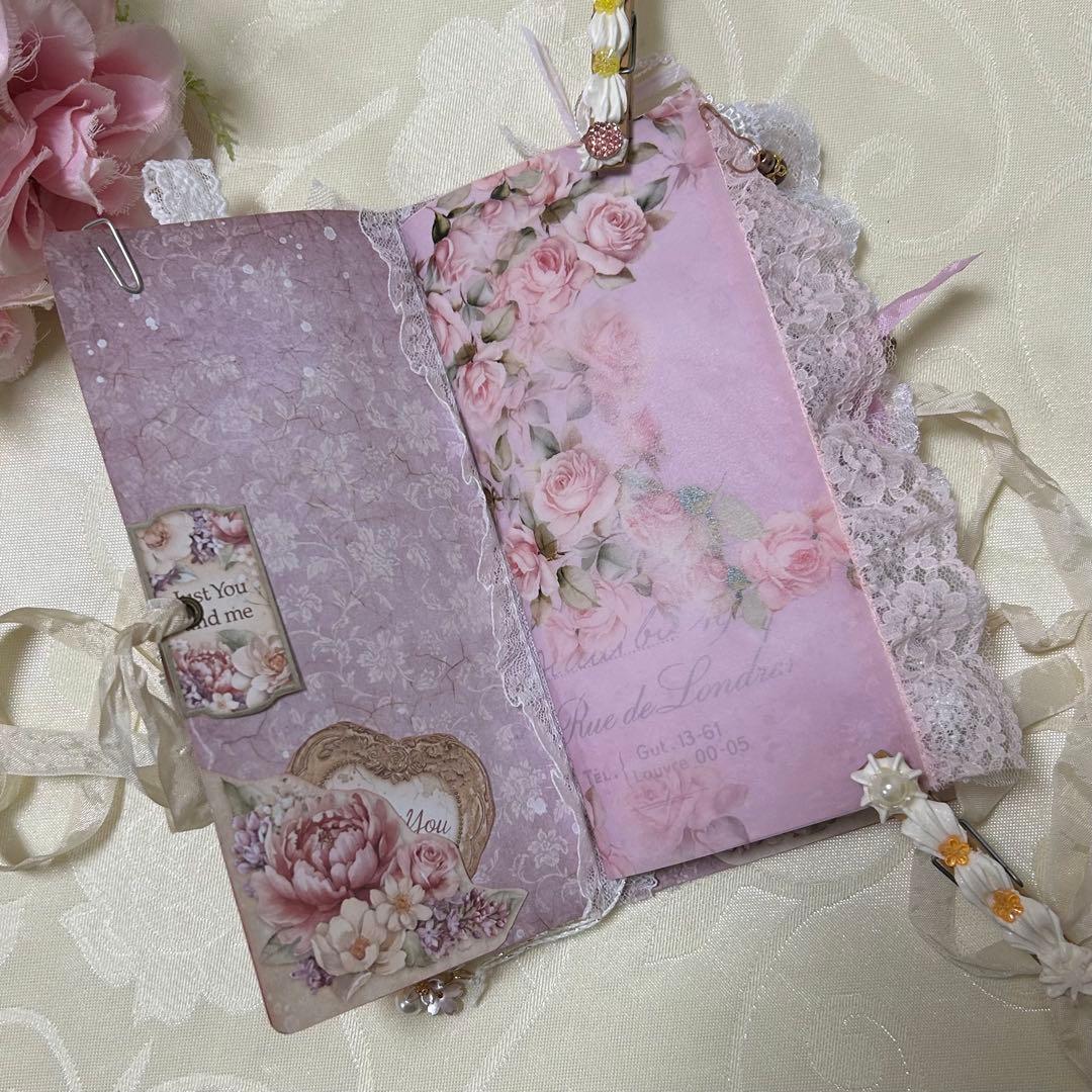 トレペジャーナル&レター風ケース♡ コラージュ素材入り　Romantic