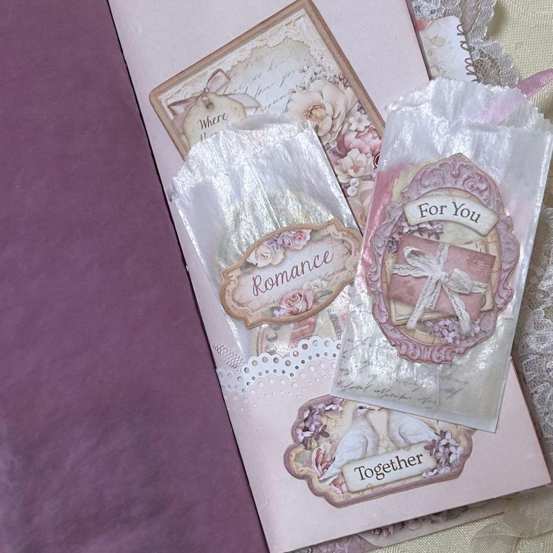 トレペジャーナル&レター風ケース♡ コラージュ素材入り　Romantic