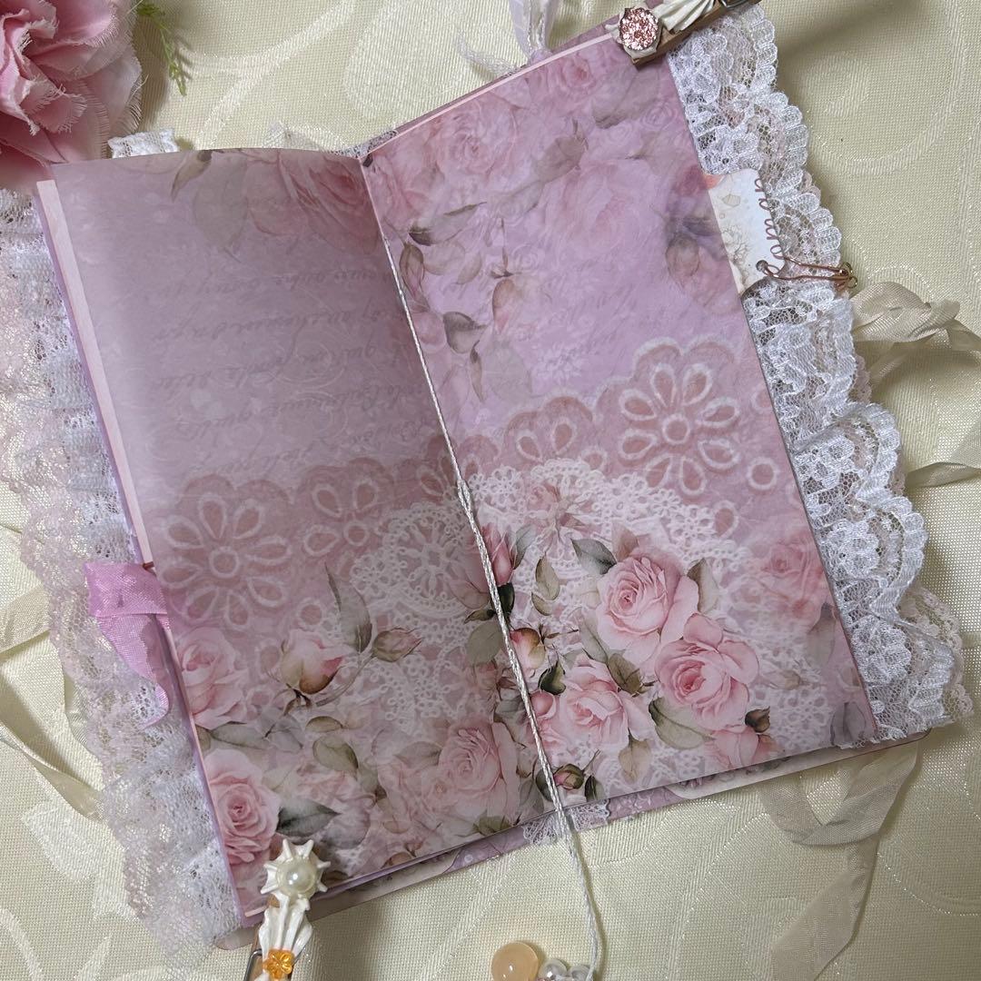 トレペジャーナル&レター風ケース♡ コラージュ素材入り　Romantic