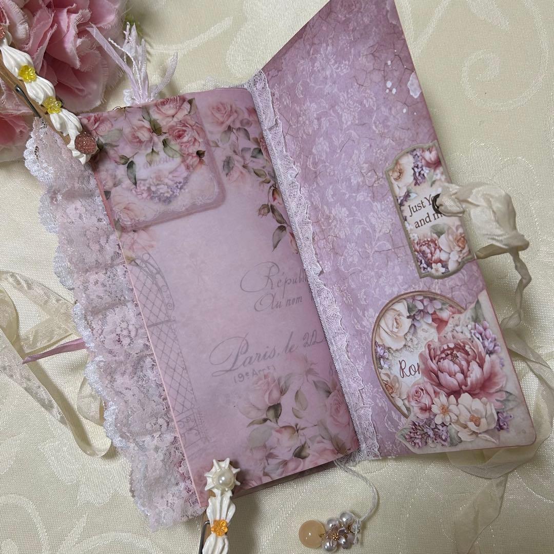 トレペジャーナル&レター風ケース♡ コラージュ素材入り　Romantic