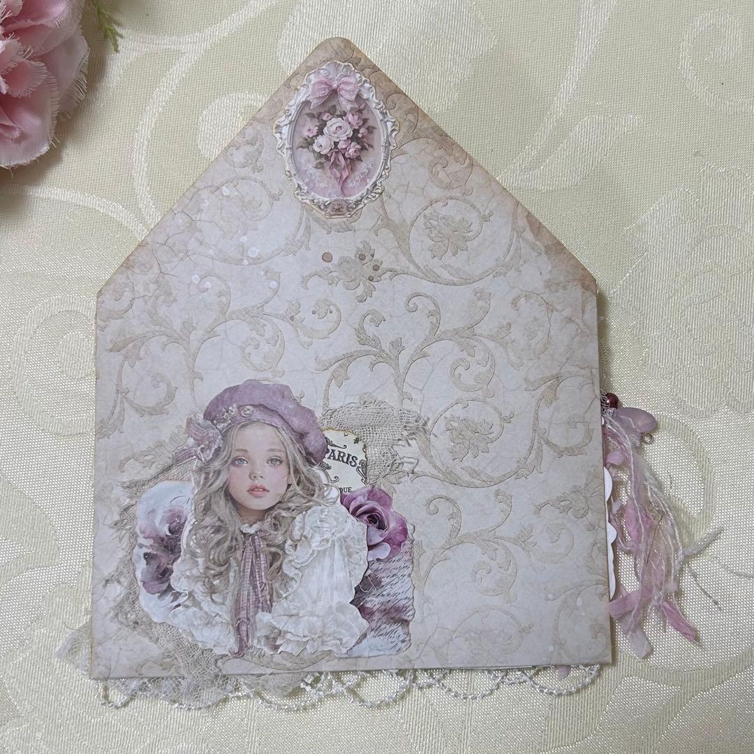 トレペジャーナル&レター風ケース♡ コラージュ素材入り　Romantic