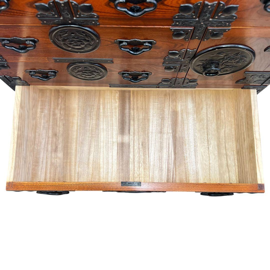 伝統工芸家具 欅 岩谷堂箪笥 5段 整理箪笥 チェスト 収納 アンティーク