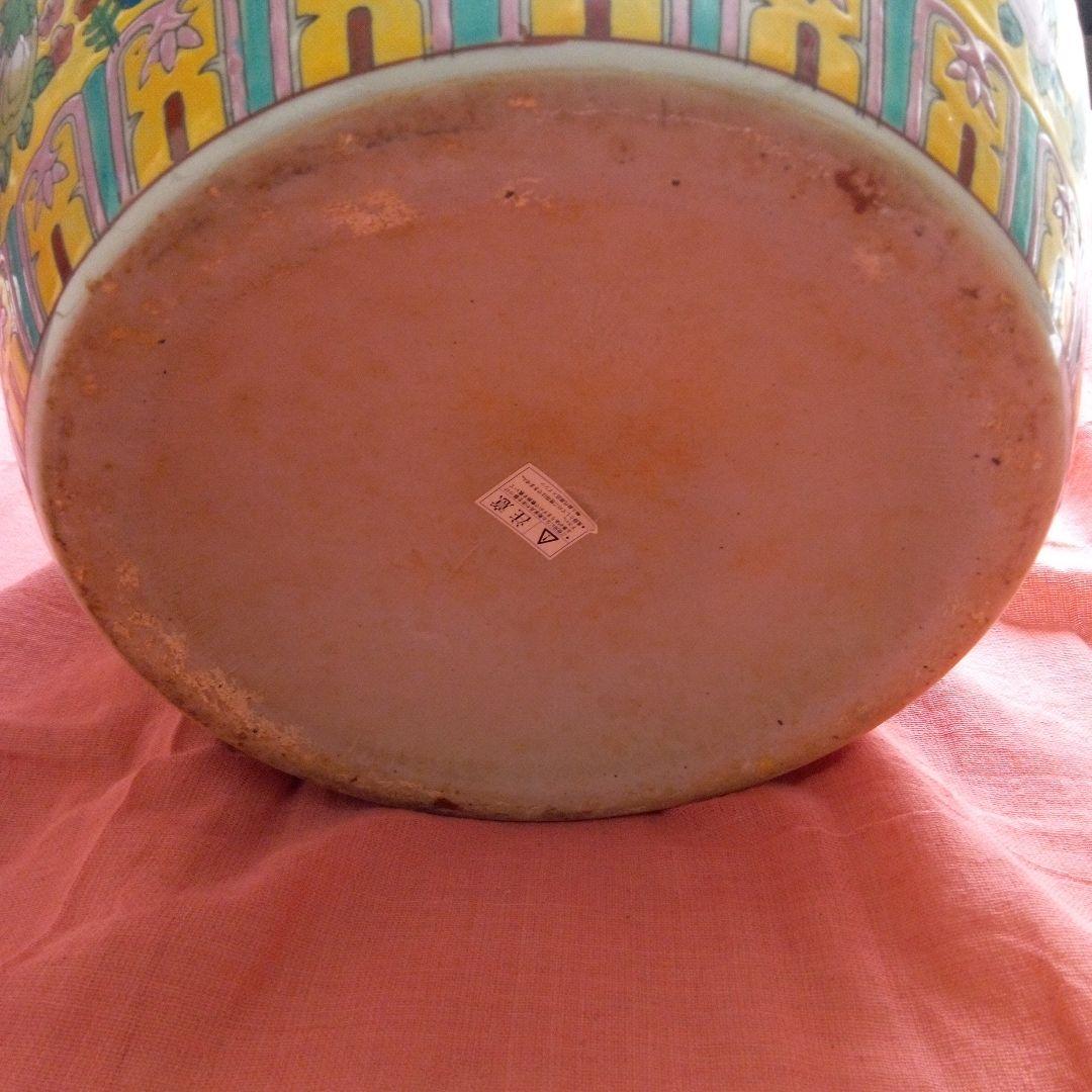 陶器　鉢　植木カバー　金魚鉢　火鉢　シノワズリ　工芸品