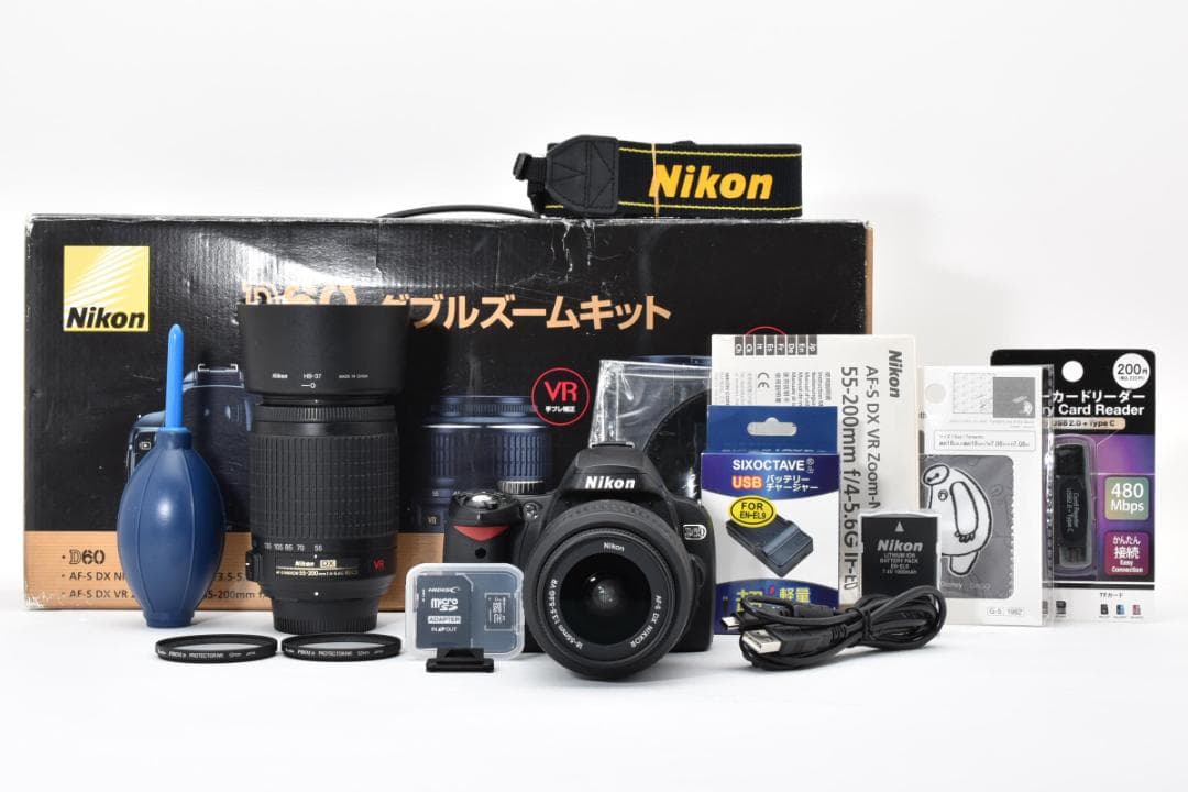 【望遠レンズ付】Nikon D60★ダブルレンズセット★届いてすぐ使える！