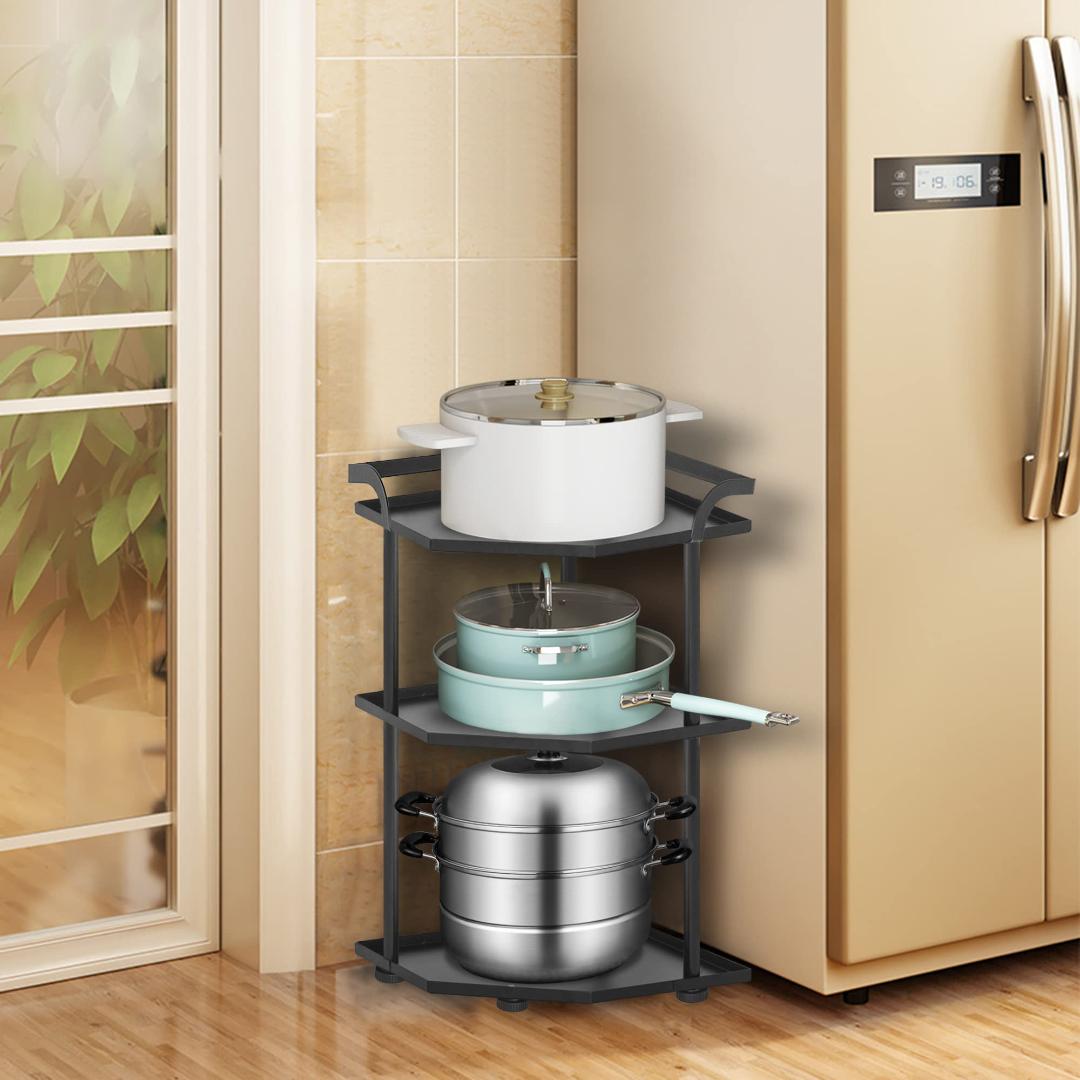 キッチンカウンター L字型 収納ラック