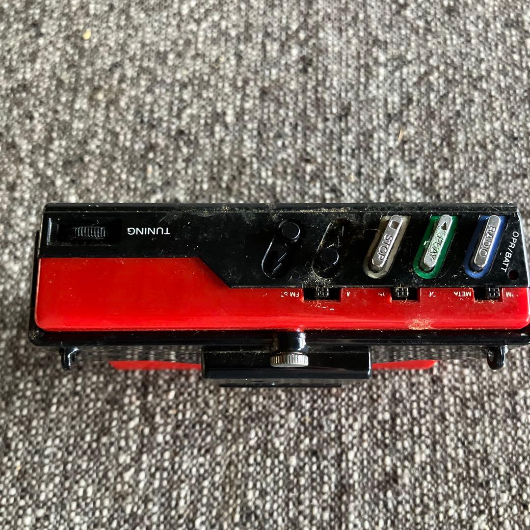 SONYソニーWM-F15レッド ウォークマン WALKMANカセットプレイヤー