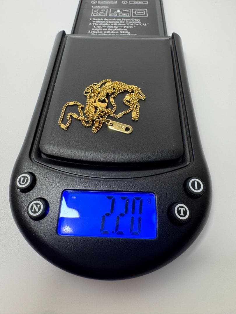 日本製K18 ゴールドチェーンネックレス2.2g
