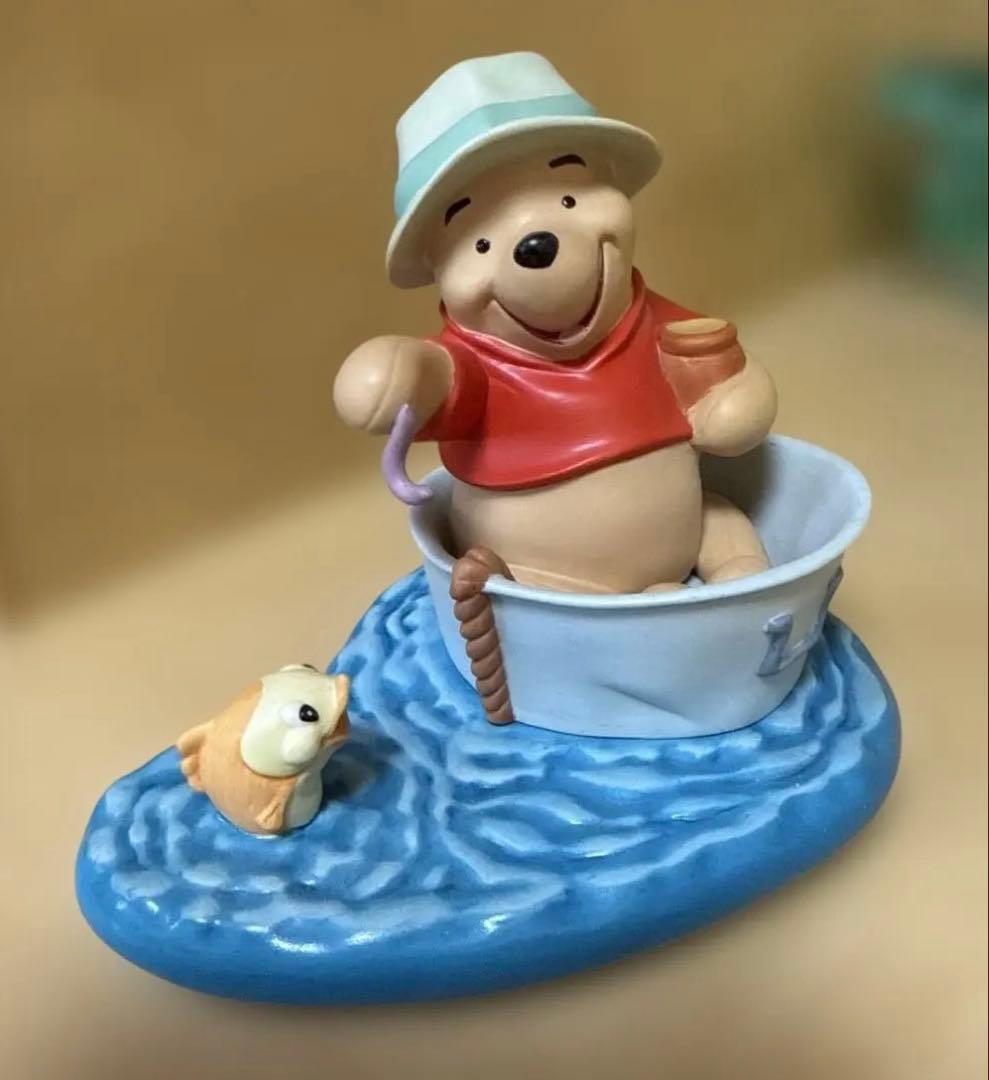 プーさん＆フレンズ 釣り 置物 陶器製 フィギュア