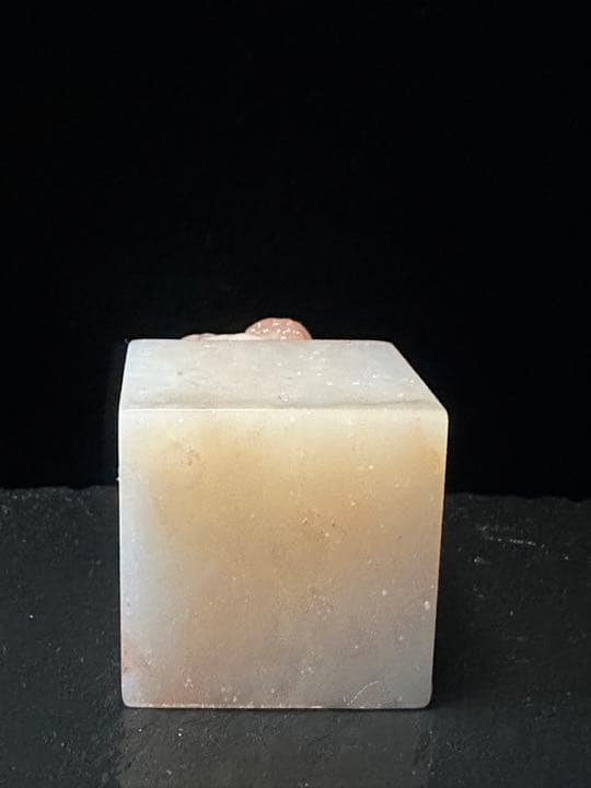 21ラオス石母子螭虎　篆刻展　出展　印石　印材　美品　桃花凍　篆刻　書道　落款